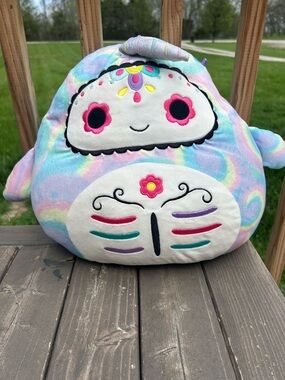 Squishmallow 12" IGOR THE NARWAL 2022 Day of the‎ Dead Plush Doll Embroidered